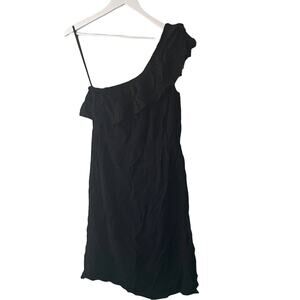 Old Navy 100% Rayon One Shoulder Frill Sleeve Elastic Waist Dress - M Tall